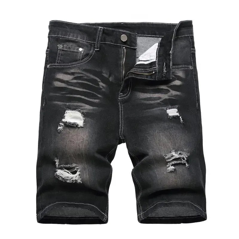 🔥Spring Fresh Sale 🎁Men's Ripped Denim Shorts, Stretch, Distressed Street Style