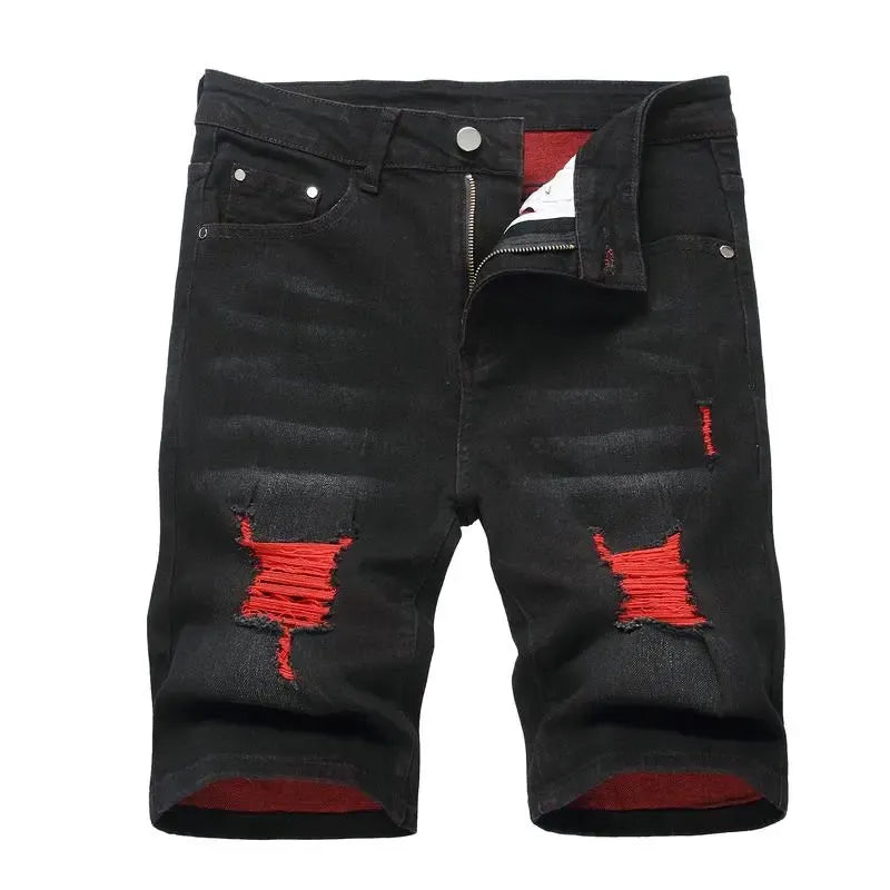 🔥Spring Fresh Sale 🎁Men's Ripped Denim Shorts, Stretch, Distressed Street Style