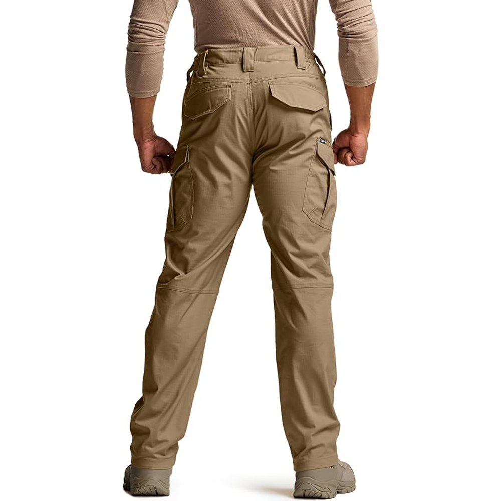 💰 Men's Flex Stretch Tactical Pants, Water Resistant Ripstop Cargo Pant